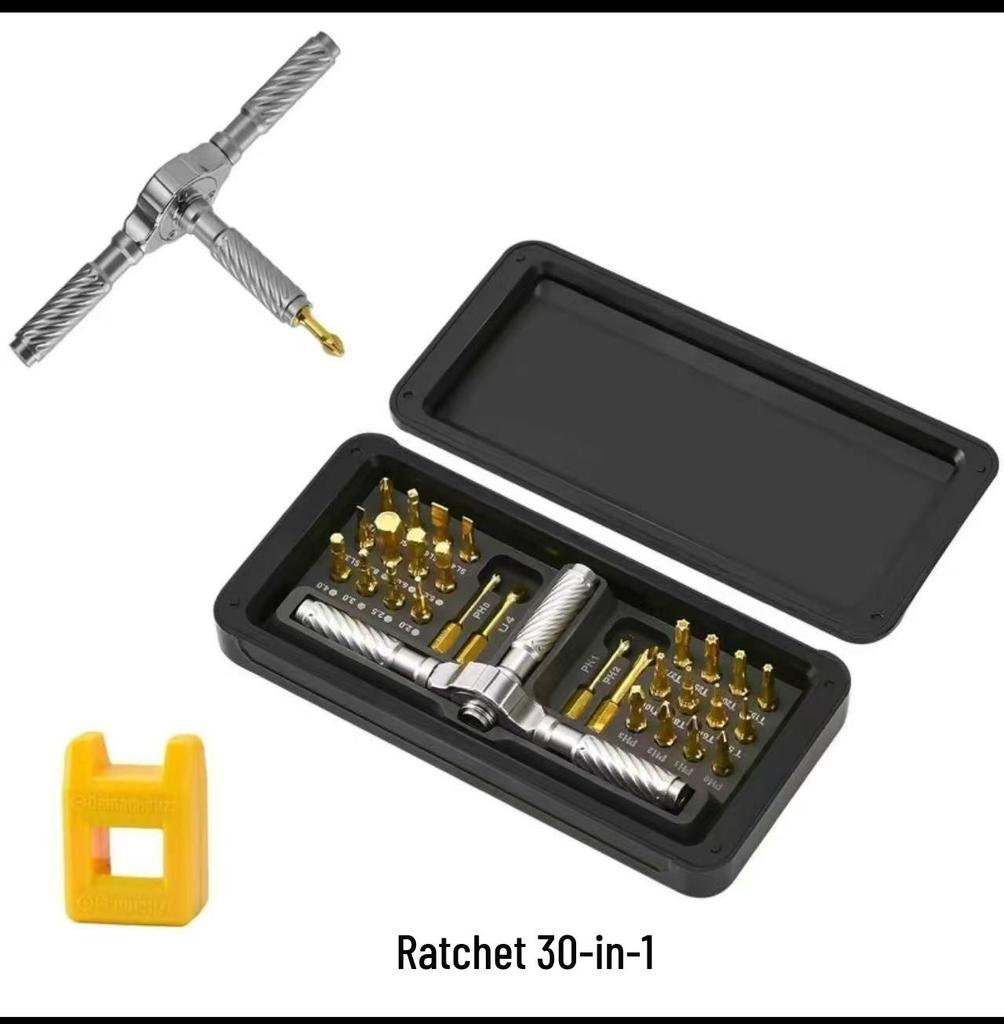 42-in-1 Multi-Functional Ratchet Screwdriver Set with High-Hardness S2 Steel Bits