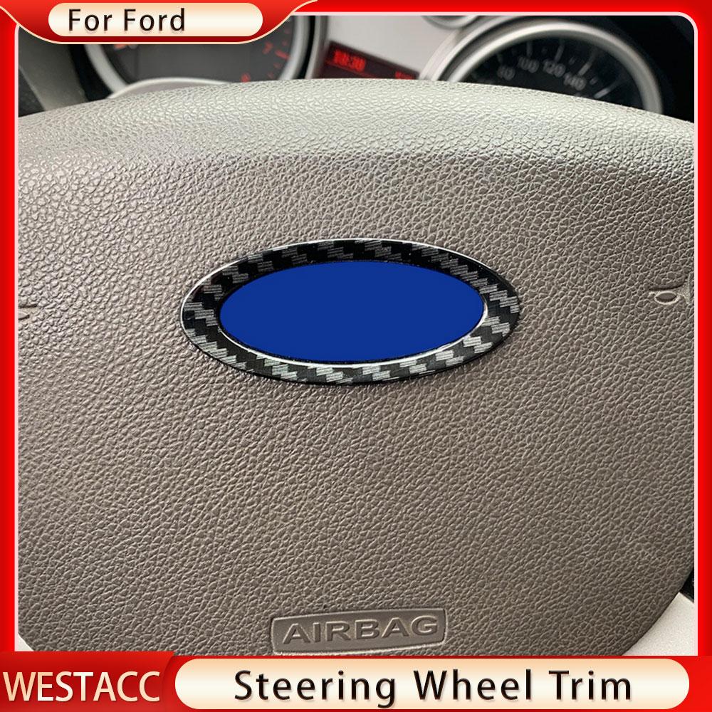 Наклейка на рулевое колесо из углеродного волокна для Ford Ecosport 2018-2022 Focus 3 MK3 2015-2018