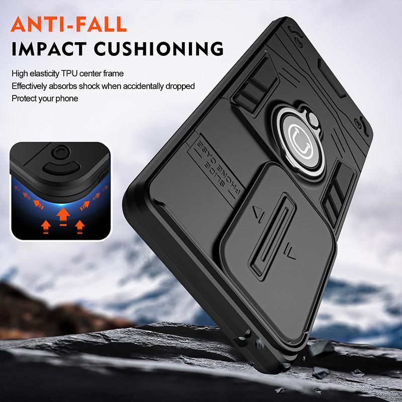 Роскошный магнитный чехол для автомобиля для Tecno Spark GO 2024 GO1 Spark 20 20C 30 Pro Противоударная задняя крышка Сдвижная крышка для защиты объектива камеры