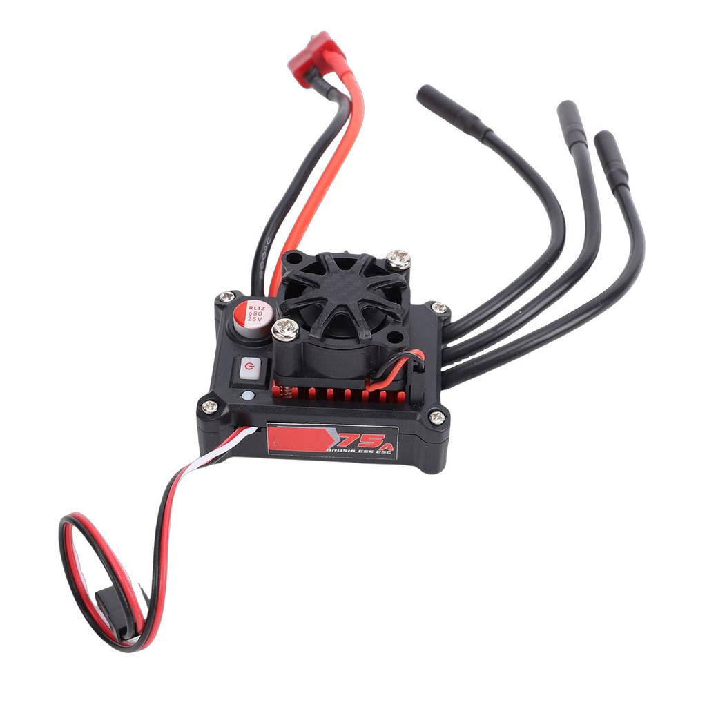 75A Brushless ESC for RC Car Boat Electronic Speed Controller with Built in BEC T Plug for 540 3650 3660 3674 Brushless