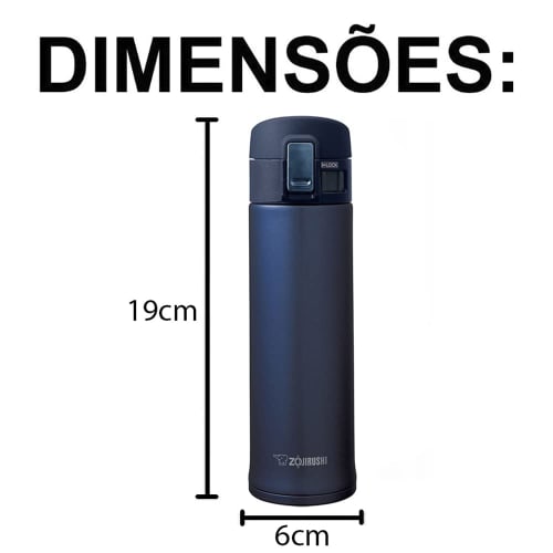 Бутылка для воды ZOJIRUSHI из нержавеющей стали для непосредственного питья 300 мл One Touch Open Type Navy SM-PC30-AD