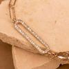 AUGUST ALICE Cubic Hole Oval Chain Bracelet _ Champagne Gold