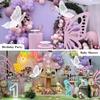 Wedding Electric Butterfly Floor Lamp Big Movable Butterfly Decoration Props with Flapping Wings - for Birthday Party Baby Showe