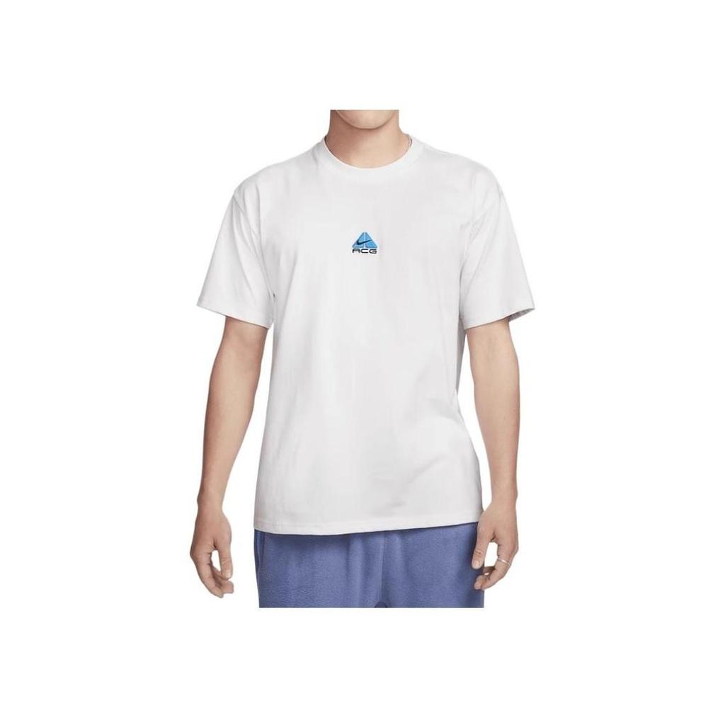 Nike ACG повседневная футболка прямого кроя с короткими рукавами и вышитыми буквами, мужские топы Summit-White DQ1816-122