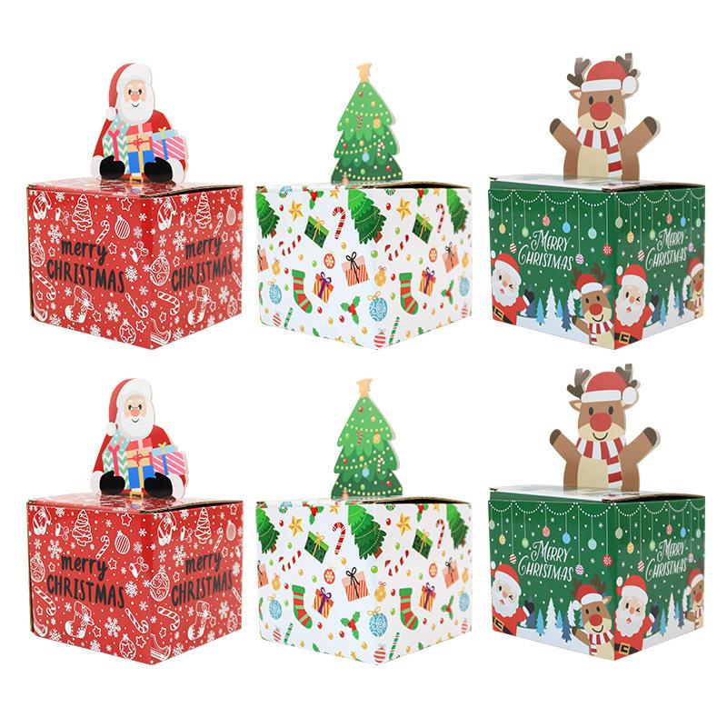 1Pc DIY Surprise Pull Unique Gift Boxes Merry Christmas Money Case Xmas With Card Holder
