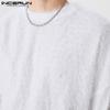 INCERUN Men Autumn Winter Long Sleeve Fleece Warm Tops Casual Furry Pullovers