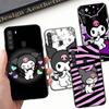 HK9 Kuromi Black Sofe Case for Samsung Note 20 Lite S24 Ultra S23 A03 A05 A06 A11 A71 A15 A16 A13 A24 A25 A33 A52 A53 A50 M55 M35 Plus