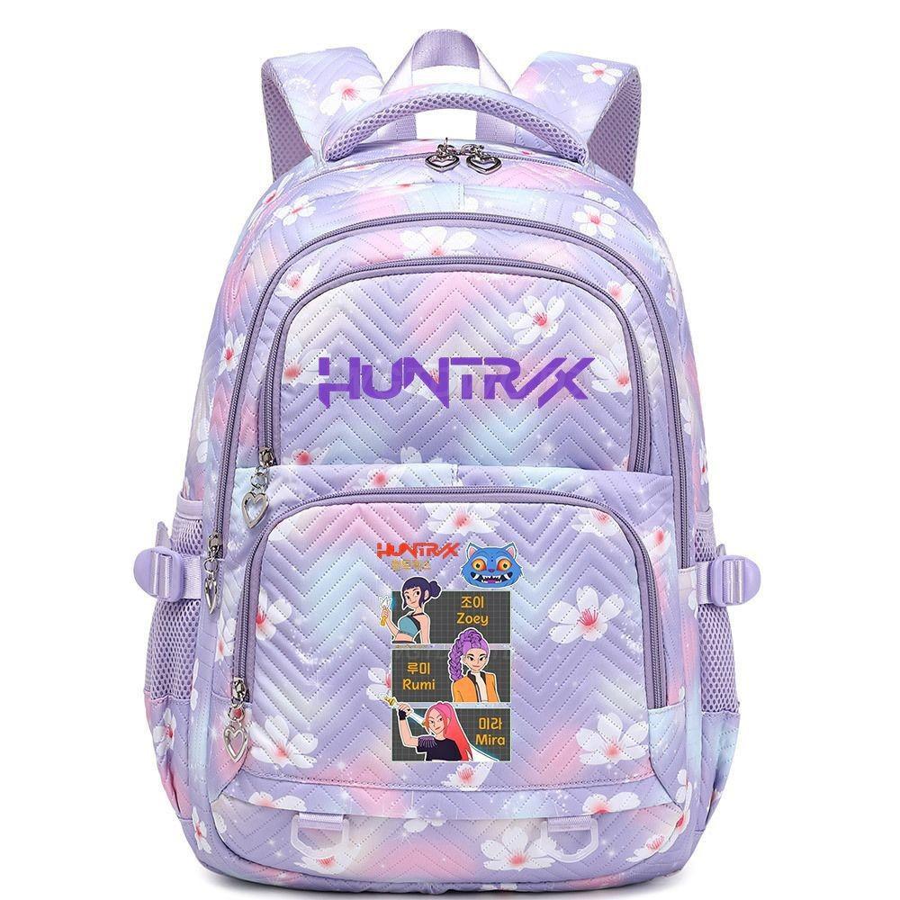 Kpop Hunter Girl Group Print Large Capacity Backpack for Students Trendy Lightweight Fashion Daypack