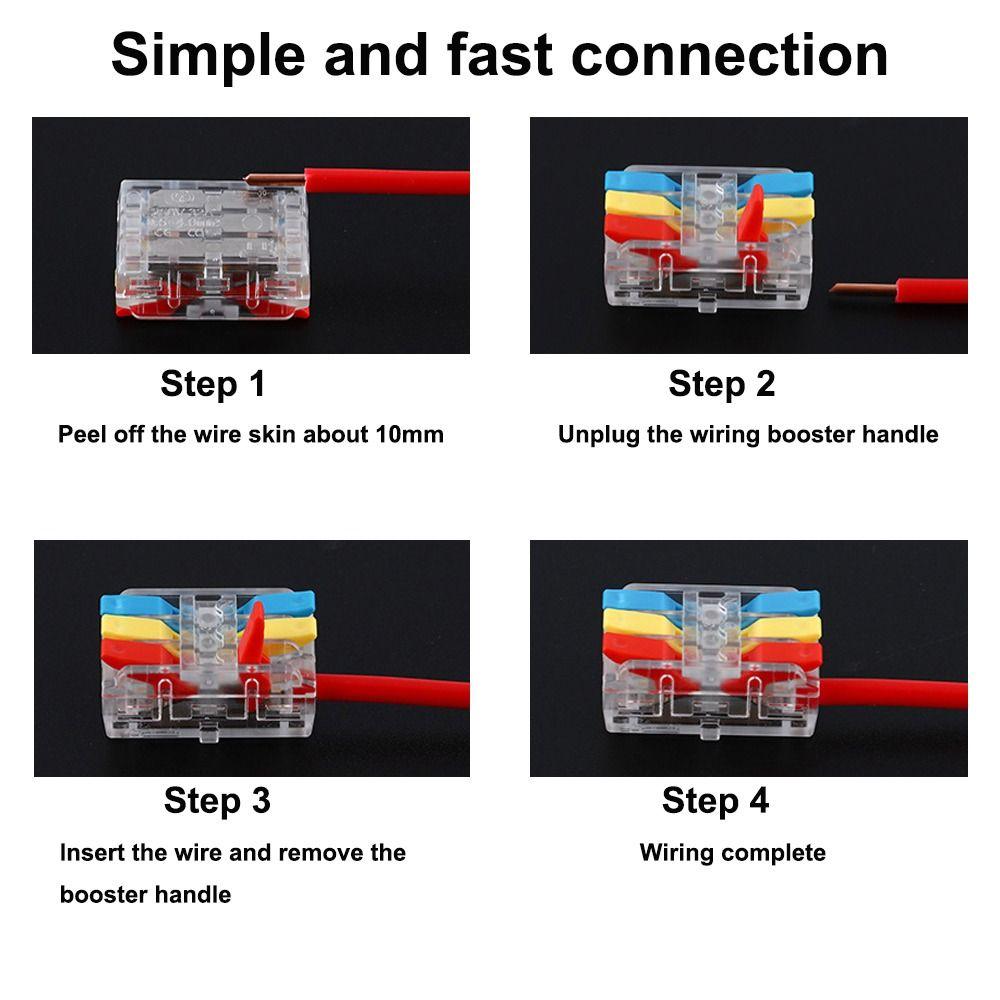 Мини-быстрая клеммная колодка Универсальные компактные компактные электрические разъемы для сращивания Электрические разъемы