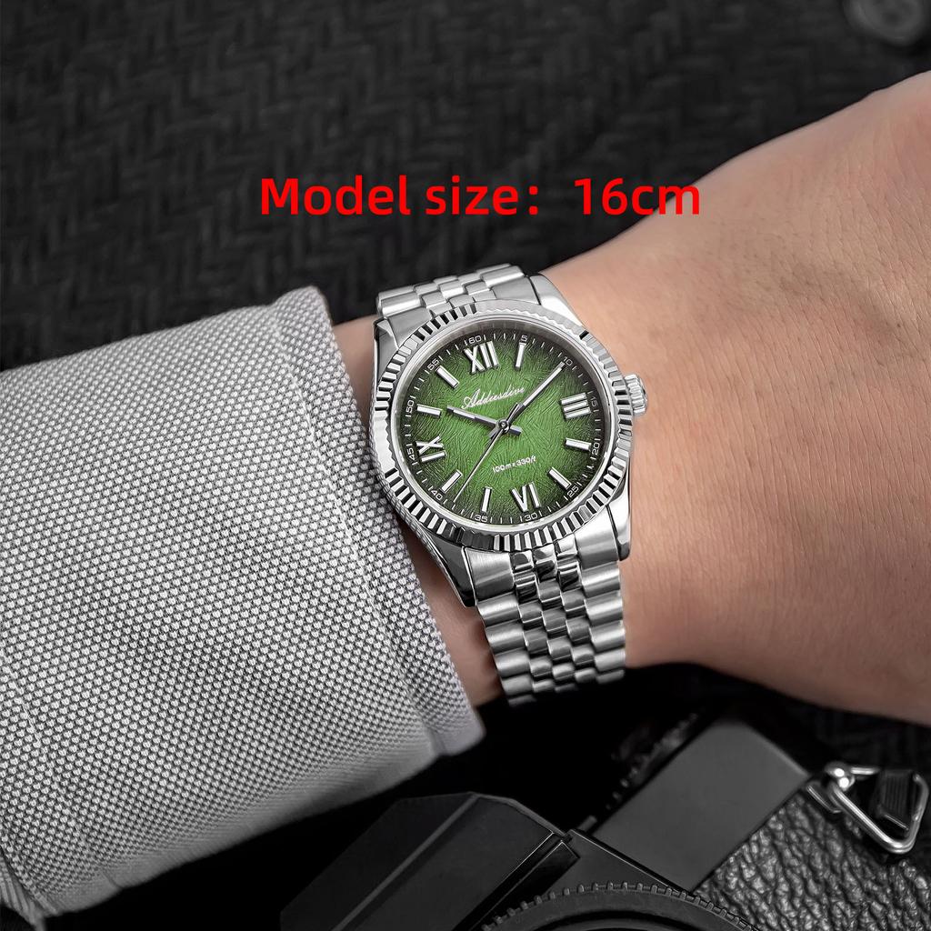 ADDIESDIVE Men's Quartz Watch VH31 Sapphire Glass Super Luminous 100m Waterproof Diver 36mm Watches 316L stainless steel Watches