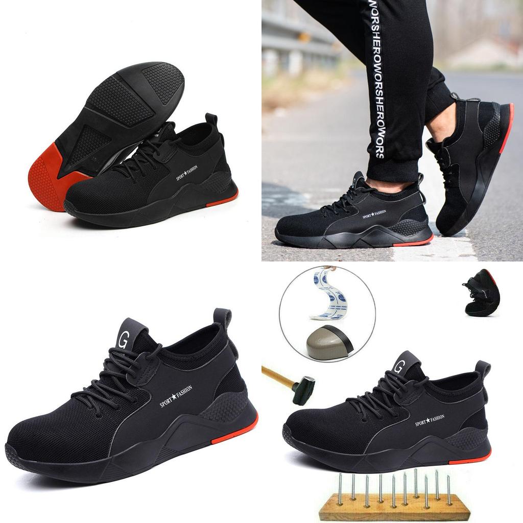 Slip Resistant Mens Steel Toe Safety Sneakers For Industrial And Construction Work