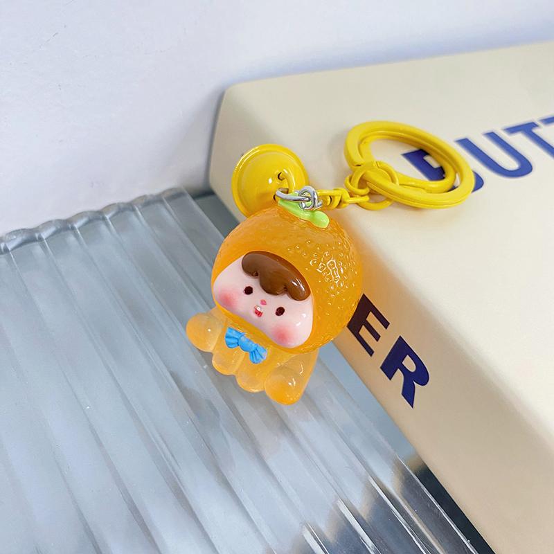 Креативная кавайная смоляная трехмерная кукла-брелок для рюкзака, подвеска, аксессуары, милый сладкий фрукт, автомобильный брелок, маленькие подарки