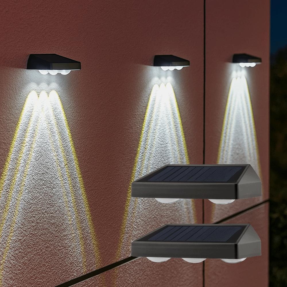 3LED Waterproof Solar Wall Lamps 2LED Solar Wall Lights Yard Atmosphere Wall Lights Decor
