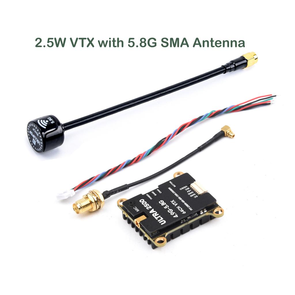 НОВЫЙ 64-канальный 4.9G-5.8G 1.6W / 2.5W FPV VTX передатчик с антенной для рамы гоночного дрона FPV дальнего действия