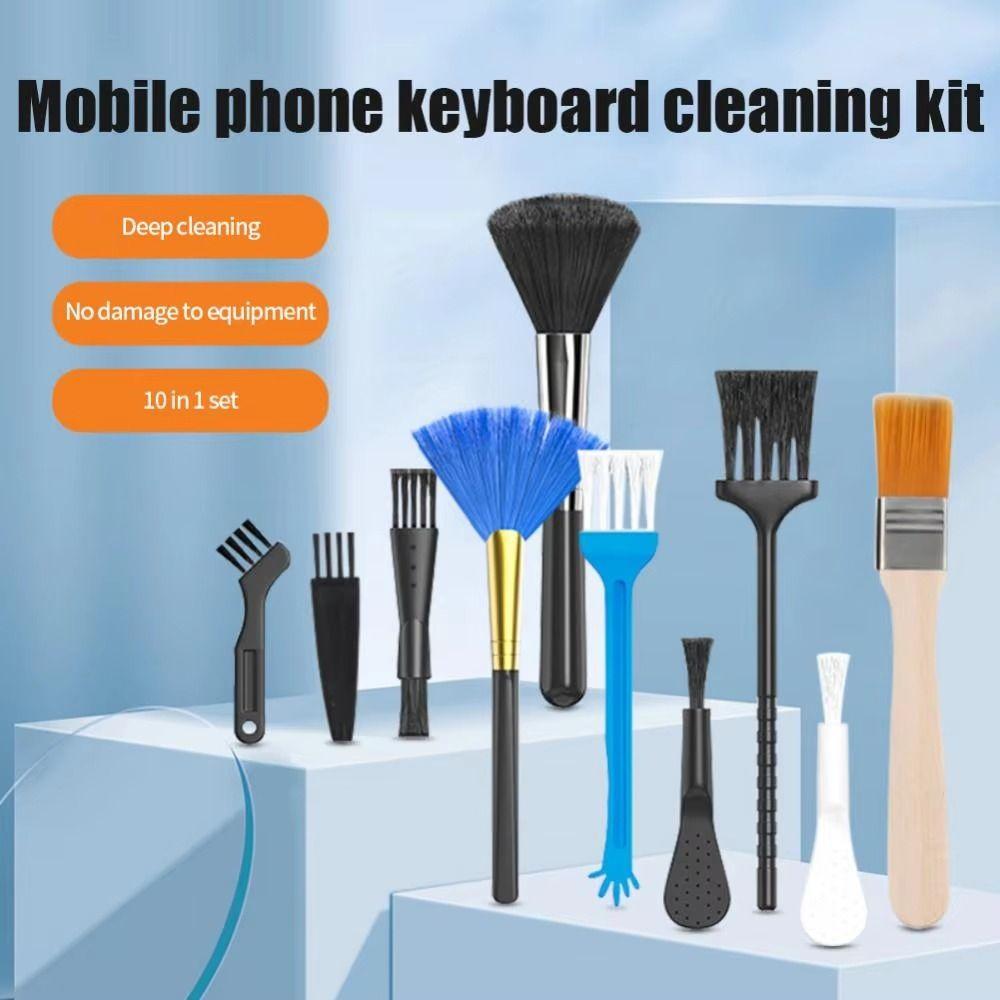5/6/9/10Pcs Portable Mini Cleaning Brush Kit Dust Removal Dust Cleaner Kit  Car Interior