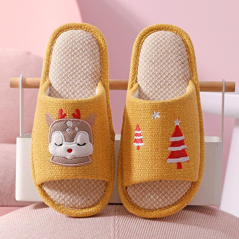 Женские и мужские тапочки на весну и осень, домашние и домашние тапочки, домашние льняные тапочки для четырех сезонов, домашние льняные тапочки из хлопка и льна