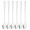 6Pcs Coffee Spoon Ice Cream Tea Stirring Spoon Kitchen Accessories Bar Tools Long Handled Spoons Stainless Steel Tableware Set