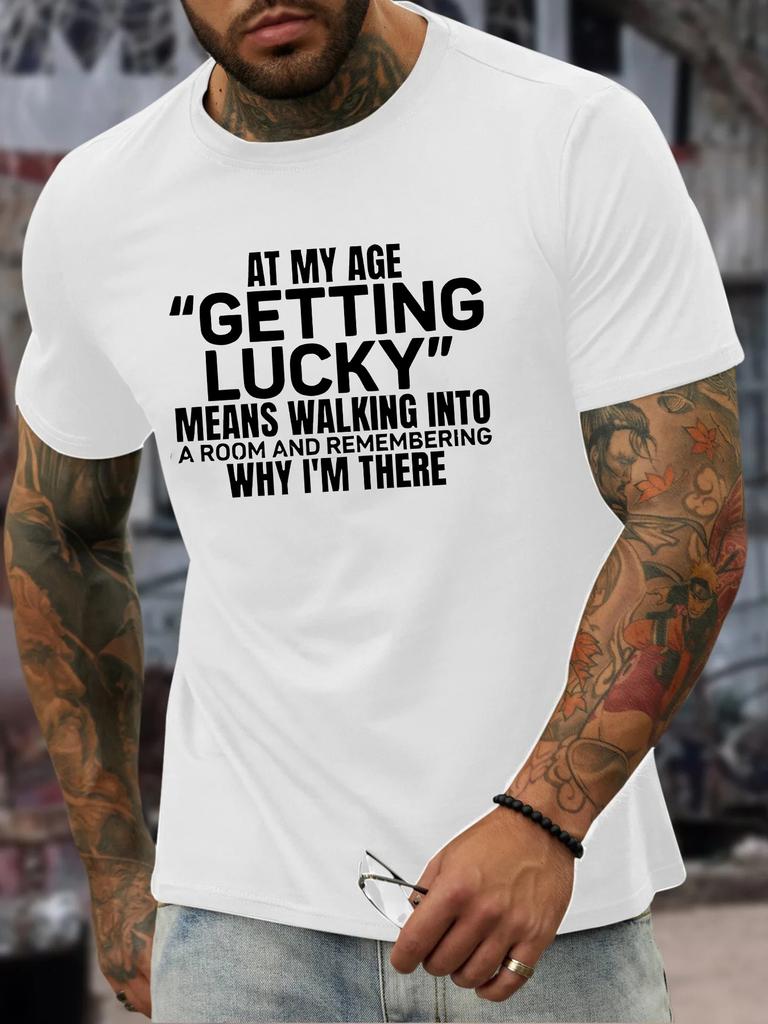 Mens Summer Short Sleeve TShirt with Black White AsianInspired Print Kanji Korean Hangul Design Round Neck Casual Tee