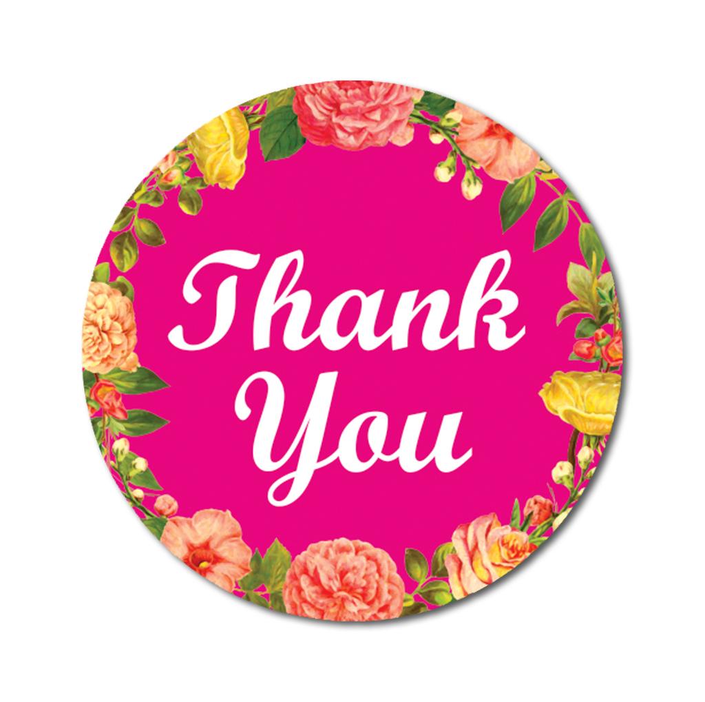 Дорогой сувенир, спасибо, фуксия, розовые наклейки, 1,6 дюйма, круглая цветочная рамка, мини-конверт, уплотнения-45