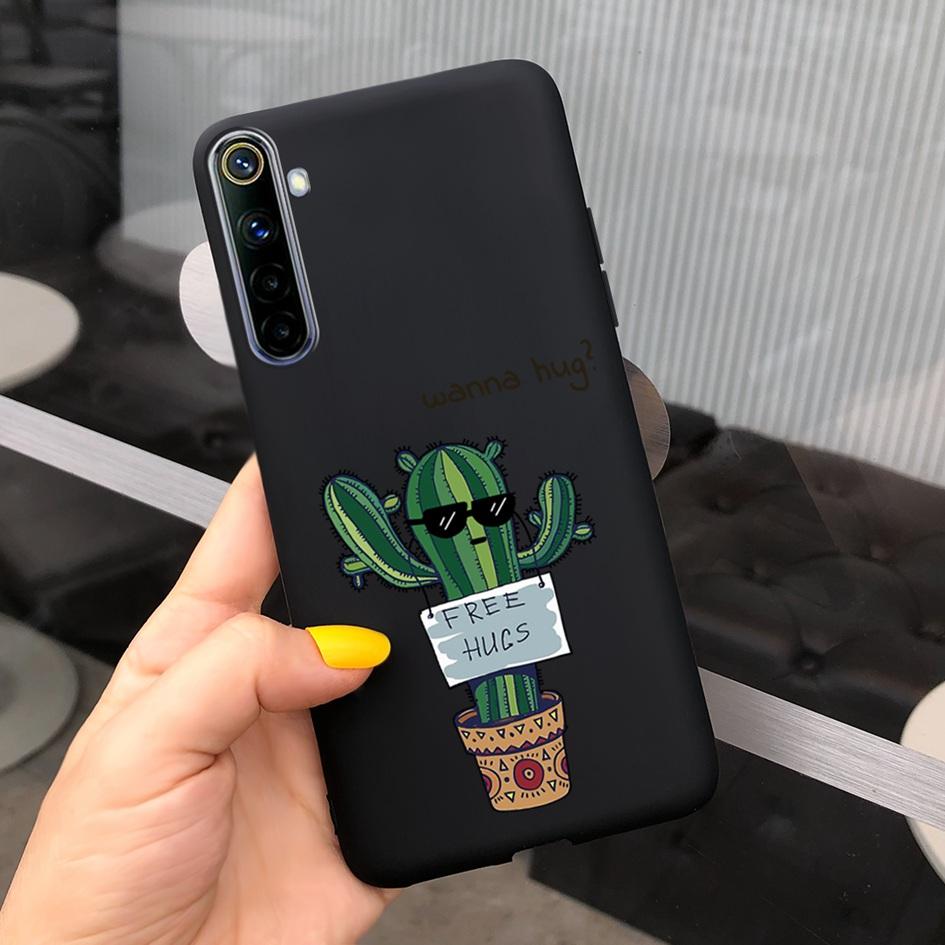 Для Realme 6 6 Pro Чехол Милые Узоры Молочной Коровы и Цветов Мягкая Задняя Крышка Для OPPO Realme 6 6S 6Pro RMX2061 Coque Funda Realme6 Capa