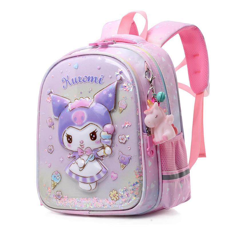 Adorable Cartoon Kuromi Kids Backpack For Girls And Boys Ages 3-6 With Nylon Shell