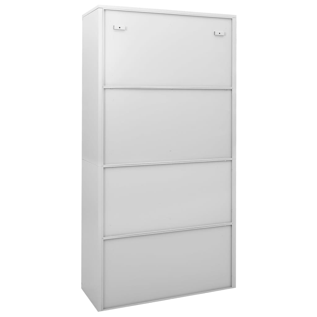 Vidaxl Szafa Biurowa Z Przesuwnymi Drzwiami, Jasnoszara, 90X40X180 Cm