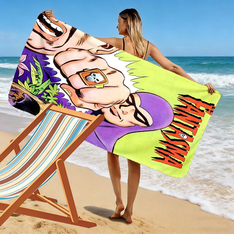 The Phantom 2D Flat Print Beach Towel, Large Soft Quick Dry Towel for Beach Camping SwimmingSSTJ0917040