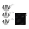 3 Pieces Camping Bowls Set Tableware Sturdy Portable Compact Utensils Cups Dinnerware for