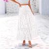 Женская 2025 Новая Мода Курортный Стиль Пляжная Ажурная Элегантная Юбка Длинная Юбка