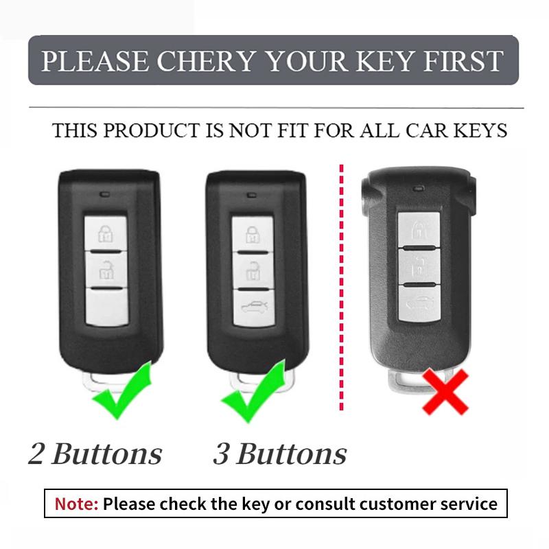Car Key Case Cover Keyless Leather Shell for Mitsubishi Outlander Lancer Eclipse Mirage Xpander ASX Pajero Cross Montero Eclipse