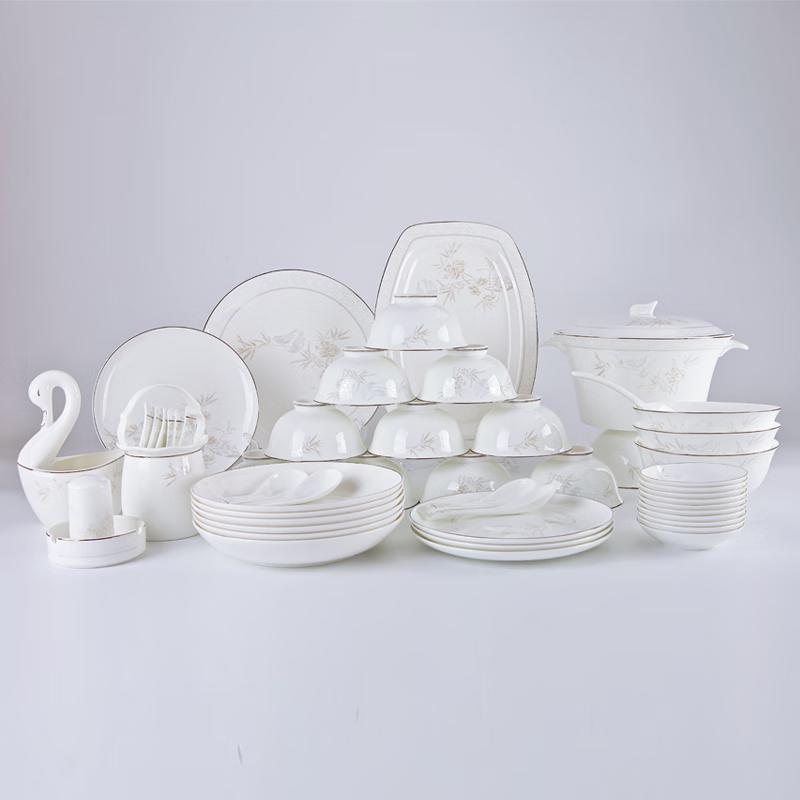 Shengshi Tangyun 52-Piece Bone China Dinnerware Set