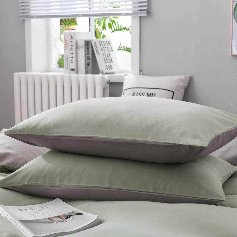 Наволочки в скандинавском стиле однотонные 47x74 см (Пара) для домашнего текстиля