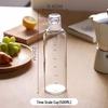 Стеклянная бутылка для воды Shangqi 500 мл из высокоборосиликатного стекла с отметками времени