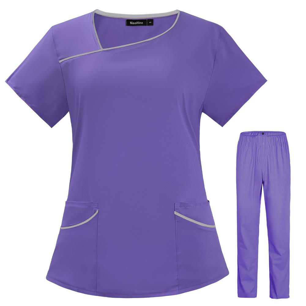 Женская униформа врача, набор скрабов для кормления, спецодежда для медсестры, женский наряд для здравоохранения, рабочая одежда, топ и брюки, скрабы, униформа