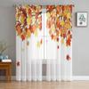 Тюлевые шторы с кленовыми листьями и деревьями для гостиной, прозрачные занавески для спальни, вуаль, декоративные украшения для окон