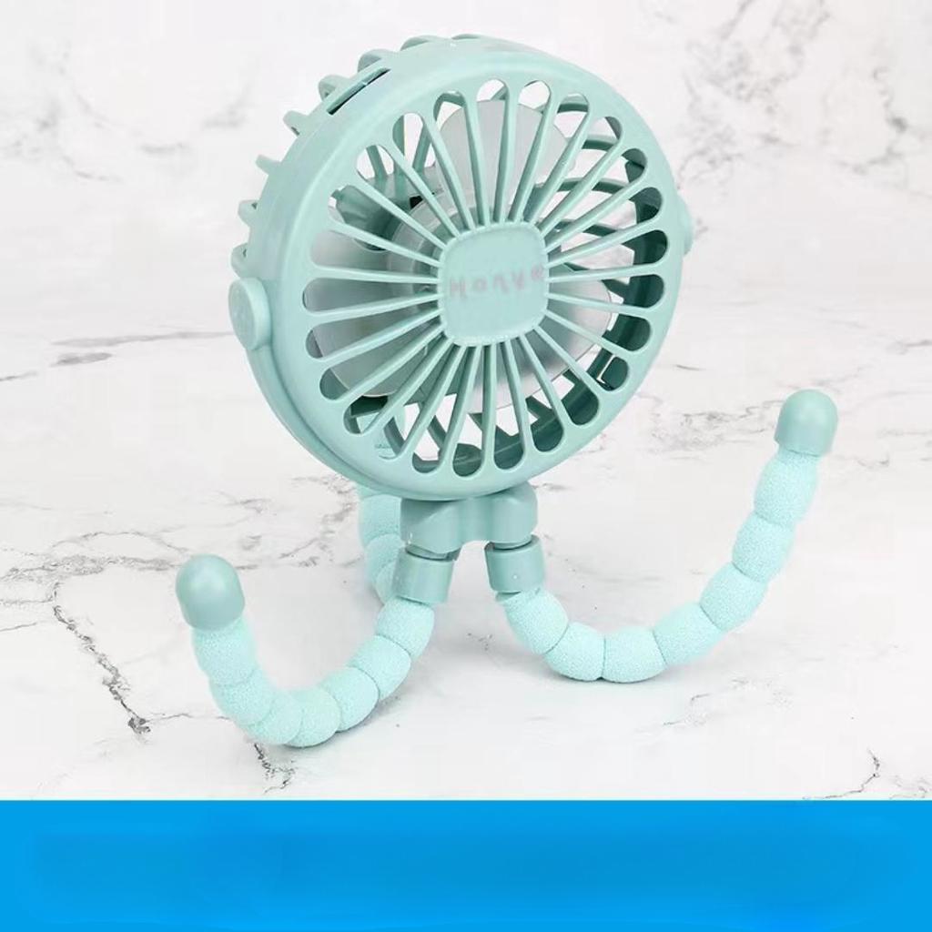 Baby Stroller Fan Hand Held Rechargeable USB Bladeless Small Folding Fans Mini Ventilator Silent Table Outdoor Cooler Neck Fan