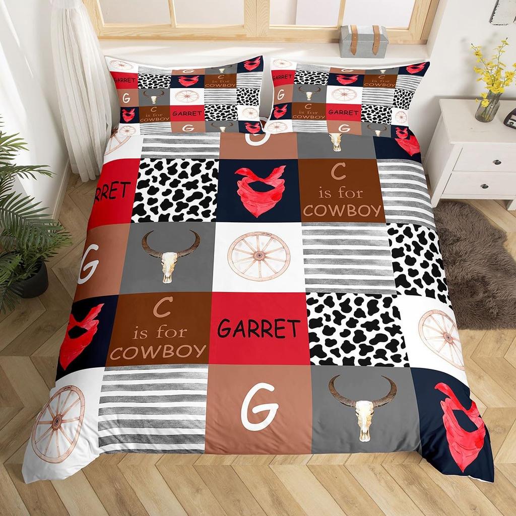 Комплект постельного белья Череп быка Бохо Мандала Пододеяльник для детей Подростков Богемный Принт перьев Покрывало с рисунком черепа животного