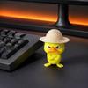 Фигурка Злой Маленький Желтый Утенок 4 шт., 3D-печатные фигурки, Мини-ворчун в соломенной шляпе, Компактное украшение для подставки монитора, Милый, Скрестивший руки