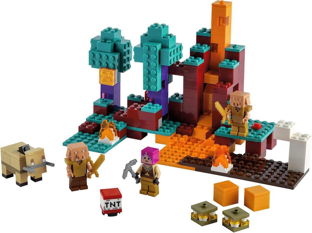 LEGO Toy Minecraft Warped Forest Boys Girls Minecraft Goods Game Toy Educational Toy Birthday Present Gift LEGO Block 21168 8 Years Old and Up