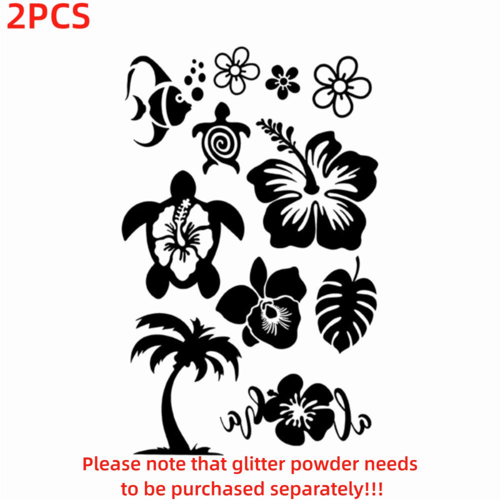 Glitter Powder Temporary Tattoo Stickers DIY Fake Tattoo Decals Body Glitter Tattoo Kit