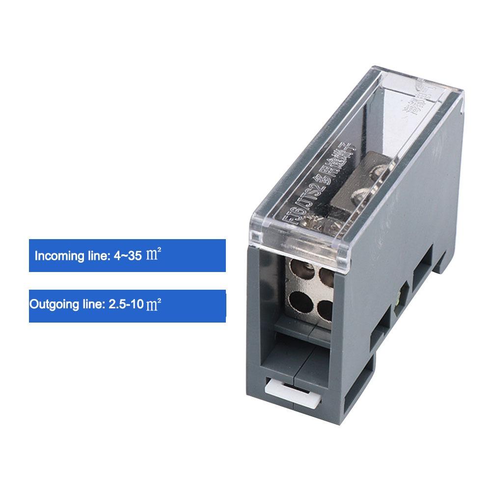 150A Distribution Box ABS/Copper Power Junction Box Wiring Terminal for Circuit Breaker