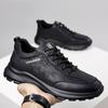 Men's Shoes Platform Non-slip and Wear-resistant Men's Sports Shoes Leather Surface Men's Shoes Solid Color Trend Versatile Casual Shoes