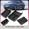 Для BYD Sealion 7 07 EV 2024~2026 2025 Автомобильная центральная консоль Подлокотник Ящик для хранения Подставки под стаканы Накладка Декоративные аксессуары для интерьера