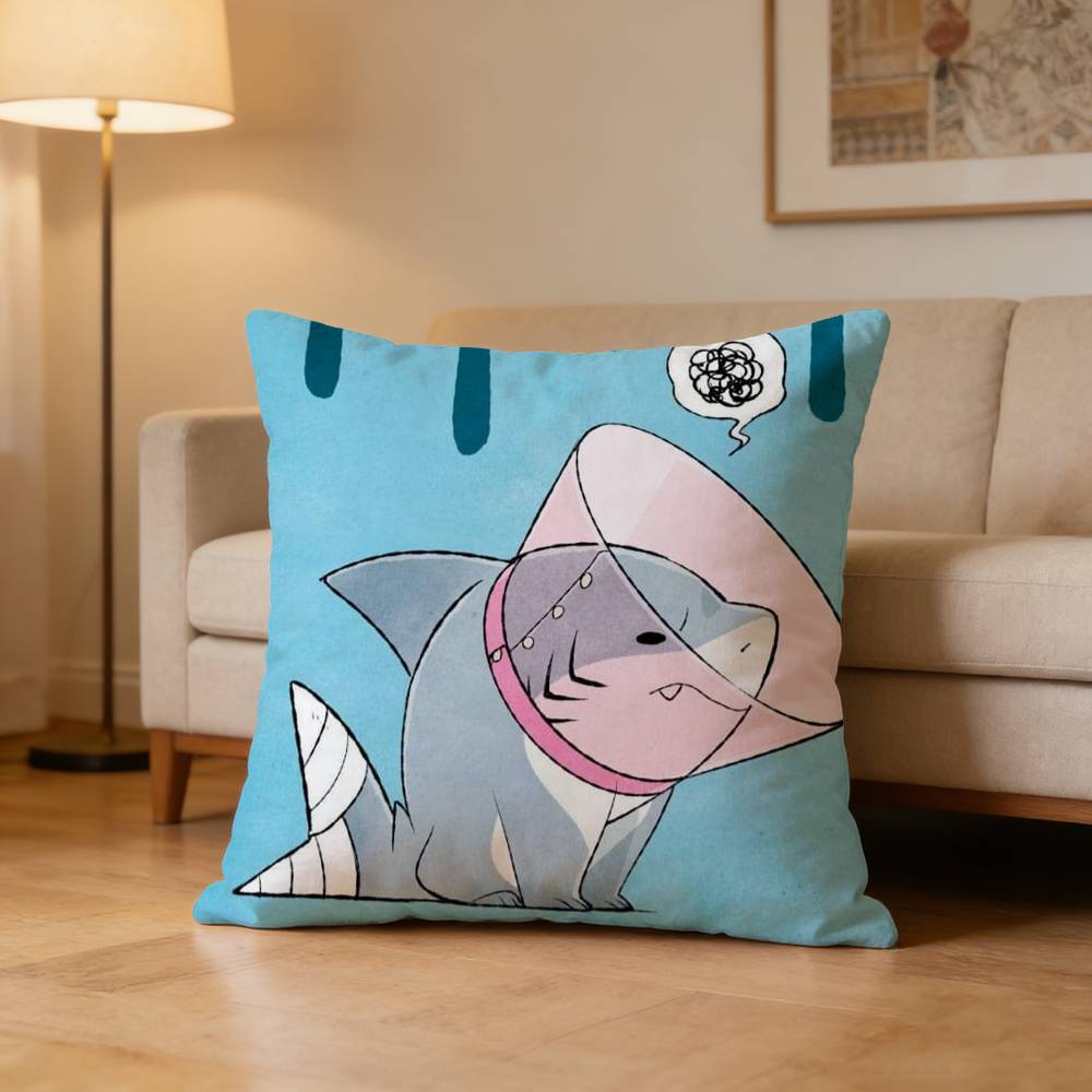 JJeff The Land SShark Pillow Case Cushion Cover Throw Pillow Case For Car Sofa