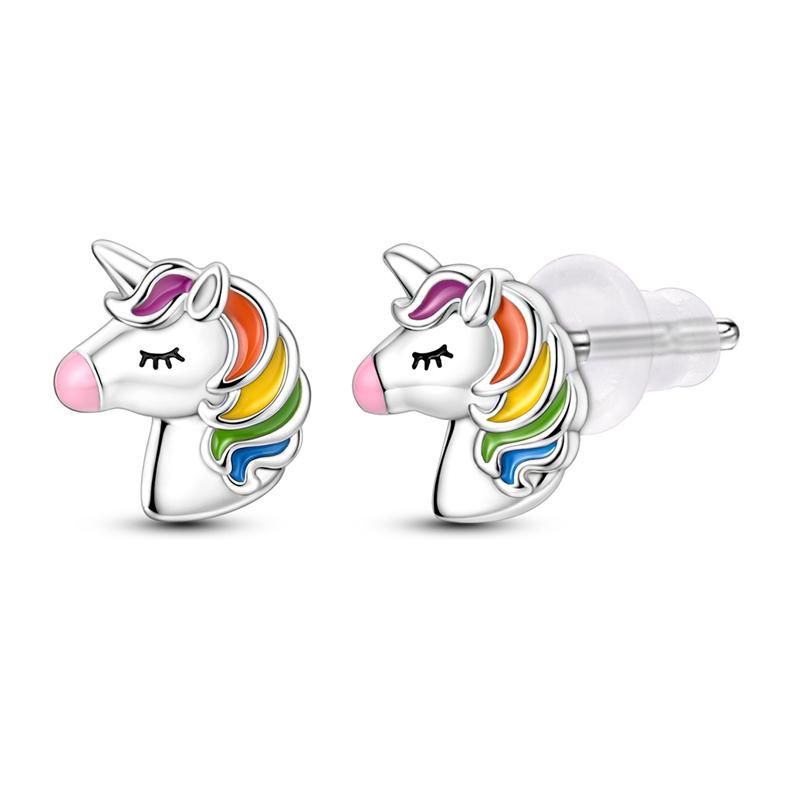 925 Silver Colorful Zircon Skull Butterfly Flower Women Earring Brilliant Wedding Engagement Star Earrings Jewelry Gift