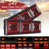 2PCS Trailer Truck Caravan Boat Car Led Rear Stop Tail Light 24V Waterproof Flow Steering Brake Reversing Traffic Fog Lamp