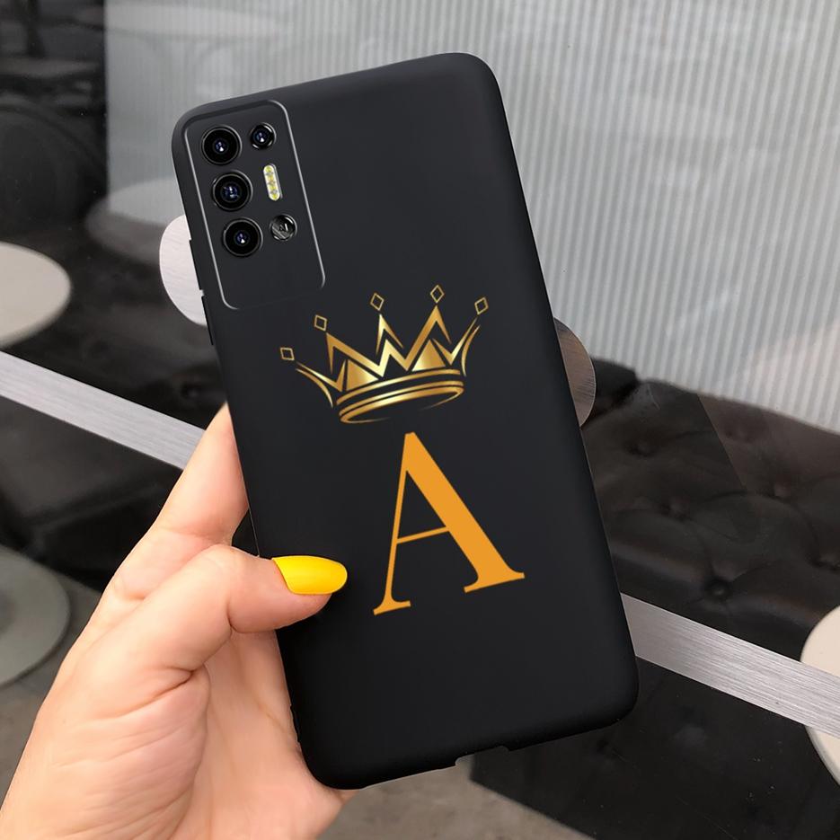 Чехол для Tecno Pova 2 LE7 LE7n Милая Корона Буквы Задняя Крышка Мягкий Силиконовый Чехол для Телефона Для Tecno Pova 2 Pova2 Coque Бампер Fundas