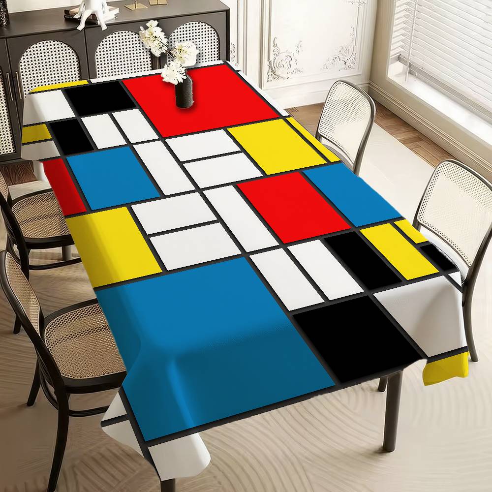 Скатерть Art P-Piet CC-ornelies M-Mondrian Покрытие для домашнего обеденного стола Покрытие для банкетного стола на открытой вечеринке Скатерти для украшения отеля