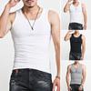 Summer Men Vest Solid Color Sleeveless O Neck Thread Thin Sweat Absorption Quick Dry Loose Fitness Workout Jogging Athletic Tank Top