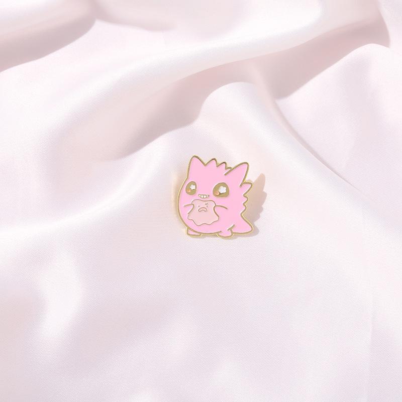 Anime Happy Ghost Hard Enamel Pin Cartoon Ditto Badge Fashion Funny Lapel Backpack Pins Decor Unique Gifts